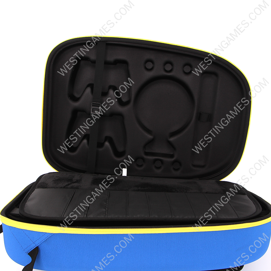 Travel Carrying Case Large Capacity Portable Storage Bag Shockproof Nylon EVA TPU for PS5 PS VR2 Gaming Headset - Blue - Image 4