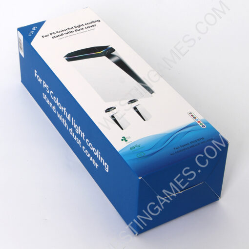 External Host Universal RGB Cooling Fan Dust-proof Top Heat Radiation Fan for PS5 Console - White