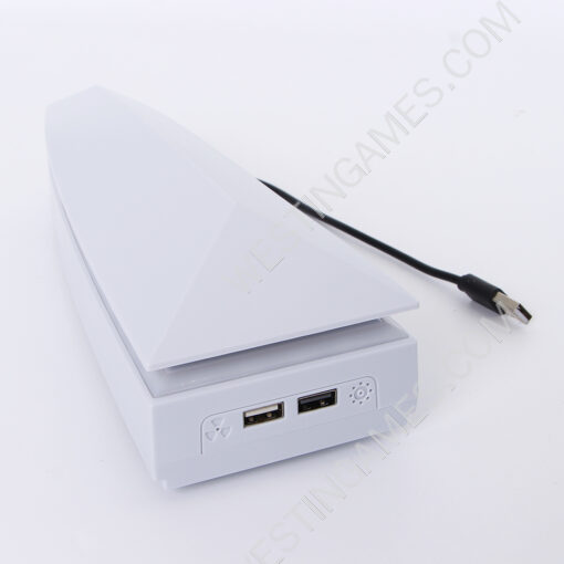 External Host Universal RGB Cooling Fan Dust-proof Top Heat Radiation Fan for PS5 Console - White - Image 5