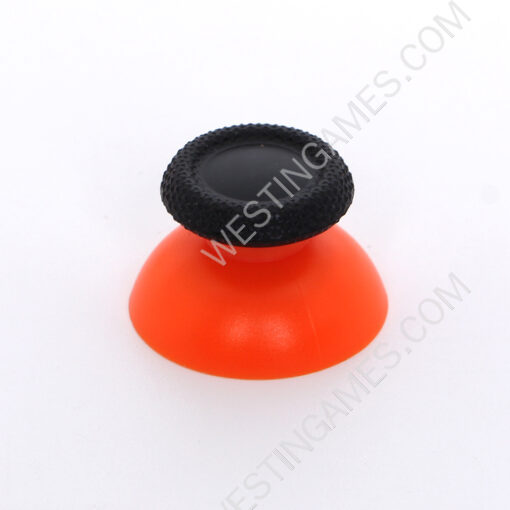 Replacement 3D Analog Top Cover Shell Thumb Stick Cap for PS5 Controller - Black and Orange