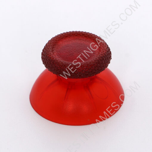 Replacement 3D Analog Top Cover Shell Thumb Stick Cap for PS5 Controller - transparent Red