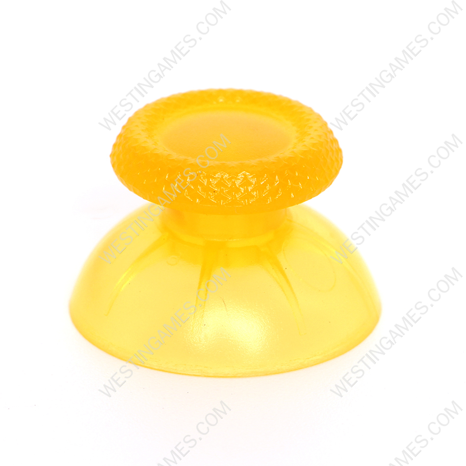 Replacement 3D Analog Top Cover Shell Thumb Stick Cap for PS5 Controller - Clear Yellow - Image 3