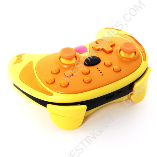 Pekingese Theme Bluetooth Wireless Handheld Pro Gamepad Controller with Wakeup for Switch Yellow - Image 4