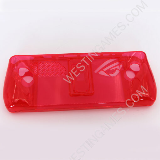 Transparent Crystal Protecting Cover Case with Stand for ROG Ally - Clear Red - Image 3