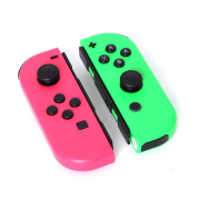 Wireless Bluetooth L/R Joycon Game Controller Support Fitness Ring with Hand Wrist for NS Switch - Green and Pink