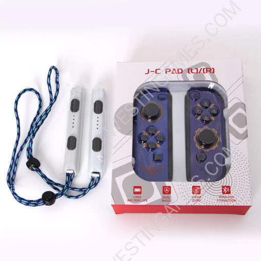 Wireless Bluetooth L/R Joycon Game Controller Support Fitness Ring with Hand Wrist for NS Switch - Zelda Blue - Image 5