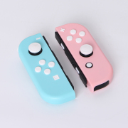 Wireless Bluetooth L/R Joycon Game Controller Support Fitness Ring with Hand Wrist for NS Switch - Light Blue and Pink