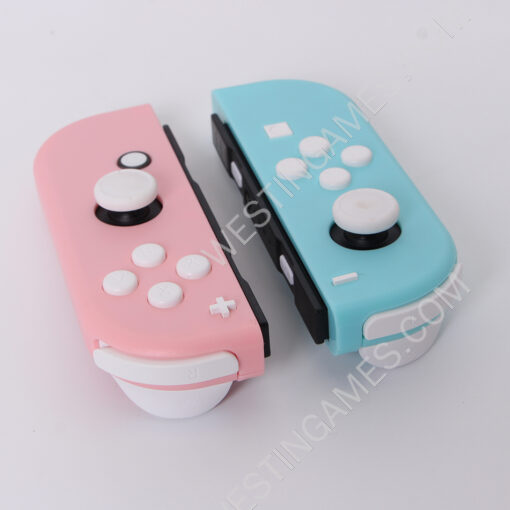 Wireless Bluetooth L/R Joycon Game Controller Support Fitness Ring with Hand Wrist for NS Switch - Light Blue and Pink - Image 4