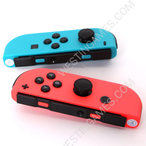 Wireless Bluetooth L/R Joycon Game Controller Support Fitness Ring with Hand Wrist for NS Switch - Blue and red - Image 3