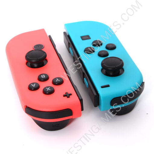 Wireless Bluetooth L/R Joycon Game Controller Support Fitness Ring with Hand Wrist for NS Switch - Blue and red - Image 4