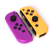 Wireless Bluetooth L/R Joycon Game Controller Support Fitness Ring with Hand Wrist for NS Switch - Purple and Yellow
