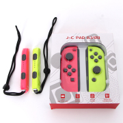 Wireless Bluetooth L/R Joycon Game Controller Support Fitness Ring with Hand Wrist for NS Switch - Pink and Yellow 05