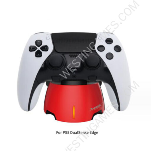 Portable Single Slot Fast Charging Dock Stand with Breathing indicator for PS5 Edge Gamepad Controller - Red - Image 2