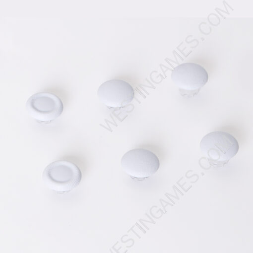 6x Analog Gamepads Rockers Cap Cover Handle Button Grip Part Replacement for PS5 Edge Controller White