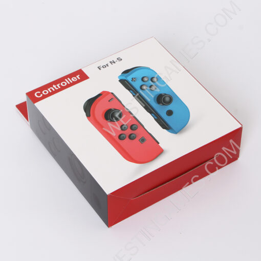 Wireless Bluetooth L/R Joycon Game Controller Support Fitness Ring with Hand Wrist for NS Switch - Red and Blue