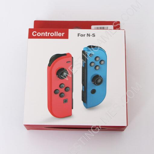 Wireless Bluetooth L/R Joycon Game Controller Support Fitness Ring with Hand Wrist for NS Switch - Red and Blue - Image 2