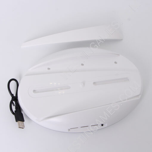 2in1 Vertical Cooler Cooling Base Stand with LED RGB Light for PS5 Console - White - Image 2