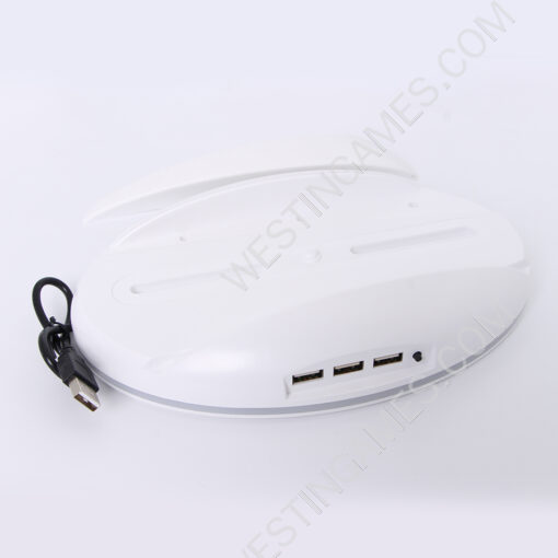 2in1 Vertical Cooler Cooling Base Stand with LED RGB Light for PS5 Console - White - Image 3
