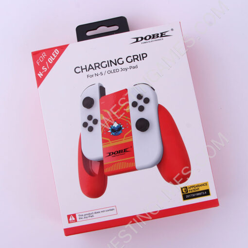 Handle Grip Convenient Handle Charging Handle Game Accessories TNS-880 for Switch OLED Left and Right Handles - Red