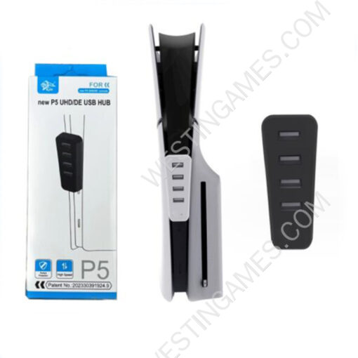 4X USB 2.0 Hub Fast Speed for PS5 Slim Console Black - Image 2