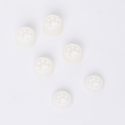 Cute Cat Claw Feet Night Light 8pcs Silicone Analog Thumb Grips Caps for Xbox One/S/Series X S/PS5/PS4/Switch Pro Gamepad Clear White