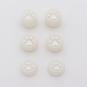 Cute Cat Claw Feet Night Light 8pcs Silicone Analog Thumb Grips Caps for Xbox One/S/Series X S/PS5/PS4/Switch Pro Gamepad Clear White 02