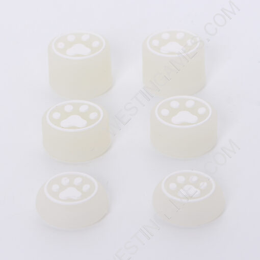 Cute Cat Claw Feet Night Light 8pcs Silicone Analog Thumb Grips Caps for Xbox One/S/Series X S/PS5/PS4/Switch Pro Gamepad Clear White - Image 4