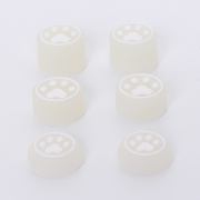 Cute Cat Claw Feet Night Light 8pcs Silicone Analog Thumb Grips Caps for Xbox One/S/Series X S/PS5/PS4/Switch Pro Gamepad Clear White 04
