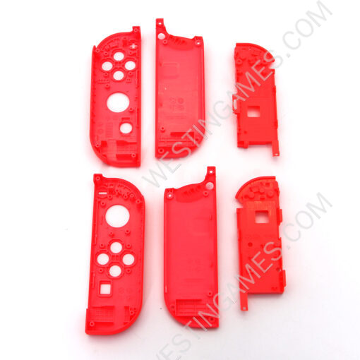 Original Left and Right Housing Cover Case Set for Nintendo Switch Joy-con - Fluorescent Red - Image 4