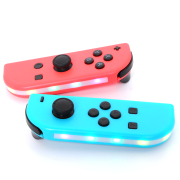 New Wireless Gamepad Left and Right Controller Support Turbo and RGB Light for Switch Joycon - Blue and Red 05