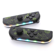 New Wireless Gamepad Left and Right Controller Support Turbo and RGB Light for Switch Joycon - Transparet Pika 05