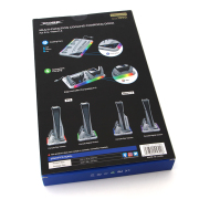 PS5/PS5Slim Universal Console Cooling Charging Base E-Sports Colorful RGB Lighting Bracket with Headphone Hanger White TP5-3557 02