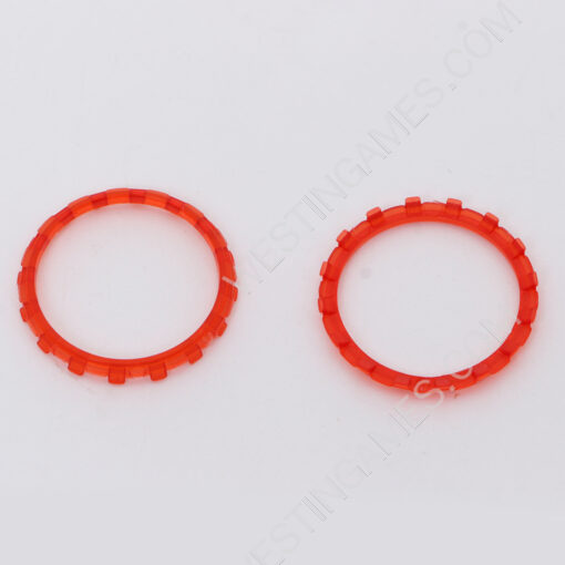 Analog Thumbstick Accent Rings Replacement Parts For PS5 Controller - Clear Red