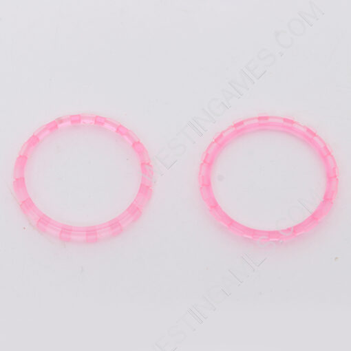 Analog Thumbstick Accent Rings Replacement Parts For PS5 Controller - Clear Pink
