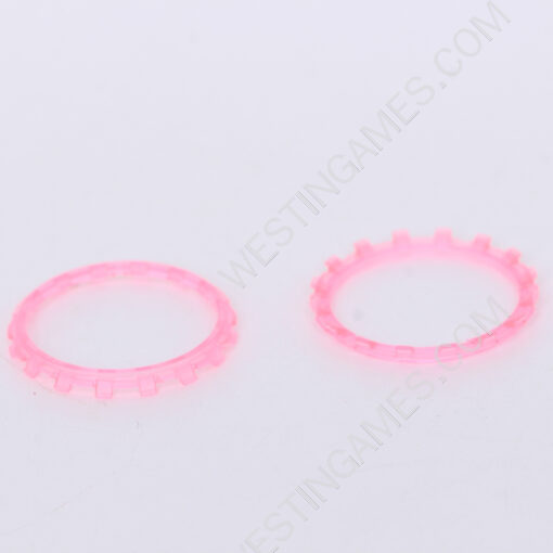 Analog Thumbstick Accent Rings Replacement Parts For PS5 Controller - Clear Pink - Image 2