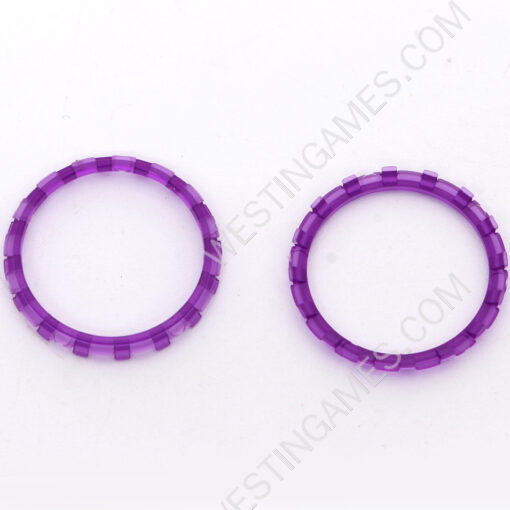 Analog Thumbstick Accent Rings Replacement Parts For PS5 Controller - Clear Purple