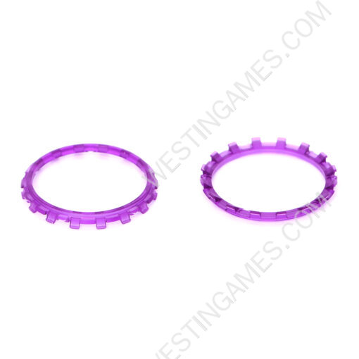 Analog Thumbstick Accent Rings Replacement Parts For PS5 Controller - Clear Purple - Image 2