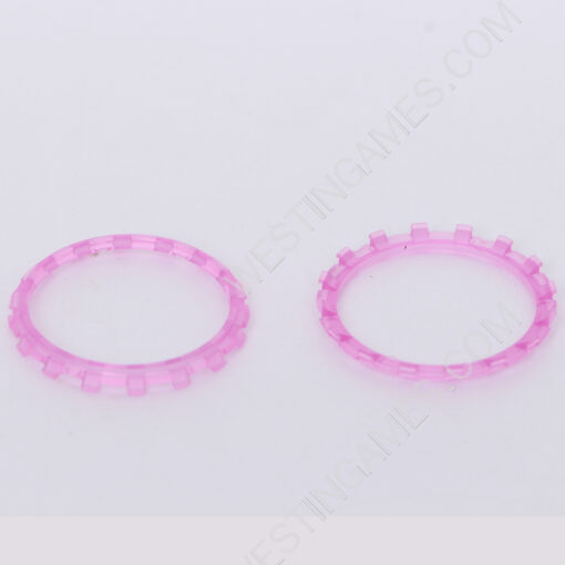 Analog Thumbstick Accent Rings Replacement Parts For PS5 Controller - Clear Purple - Image 2