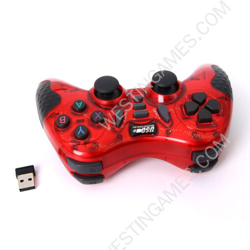2.4GHz Wireless Game Controller Joystick For PS3 PC Super Console X Pro /TV Box - Red - Image 3