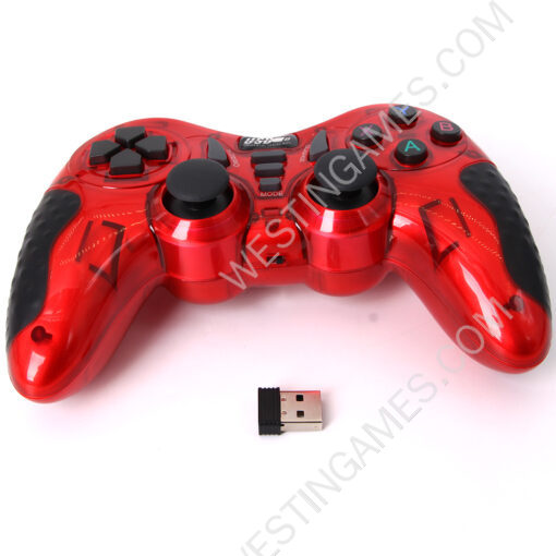 2.4GHz Wireless Game Controller Joystick For PS3 PC Super Console X Pro /TV Box - Red - Image 4