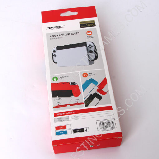 Anti-slip TPU Protective Case Back Cover Fit TNS-1186 for Switch OLED Game Console - Black - Image 6