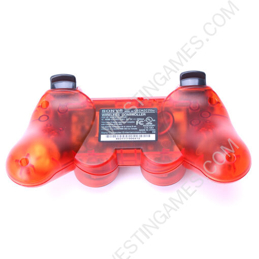 Dual Shock DualShock 3 Wireless Bluetooth Controller for PS3 Transparent Red - Image 3