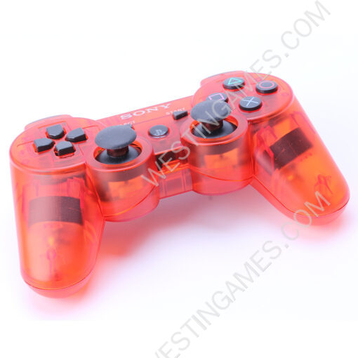 Dual Shock DualShock 3 Wireless Bluetooth Controller for PS3 Transparent Red - Image 5