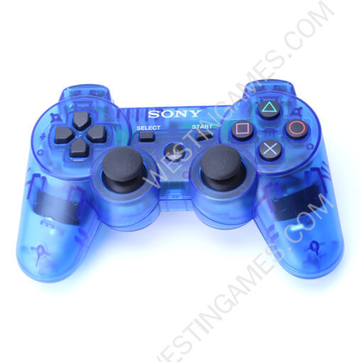 Dual Shock DualShock 3 Wireless Bluetooth Controller for PS3 Transparent Blue - Image 2