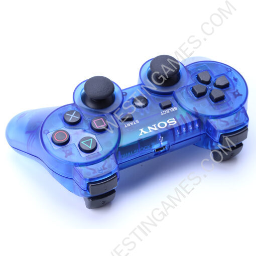 Dual Shock DualShock 3 Wireless Bluetooth Controller for PS3 Transparent Blue - Image 4