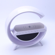 Big G Shape Wireless Charger Type-c Fast Charging with Speaker Smart Dock RGB Phone Charger Stand 02