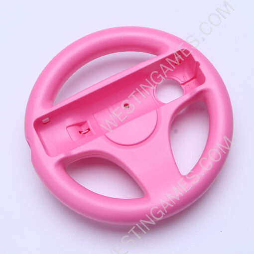 Game Racing Steering Wheel for Nintendo Wii Kart Racing Games Controller Pink