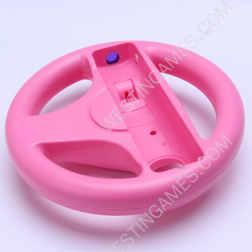 Game Racing Steering Wheel for Nintendo Wii Kart Racing Games Controller Pink - Image 3