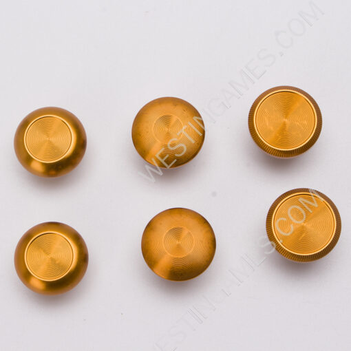 6Pcs Metal Thumbsticks Analog Joystick Replacement for PS5 Edge Controller Gold - Image 2