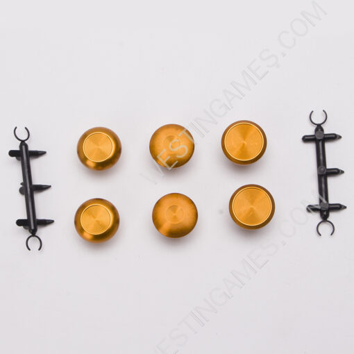 6Pcs Metal Thumbsticks Analog Joystick Replacement for PS5 Edge Controller Gold - Image 3